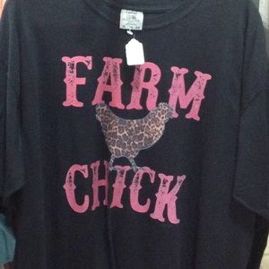 Farm chick everyday tee shirt